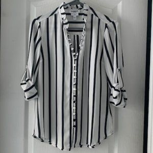 Express Striped Portofino Shirt - XS Slim